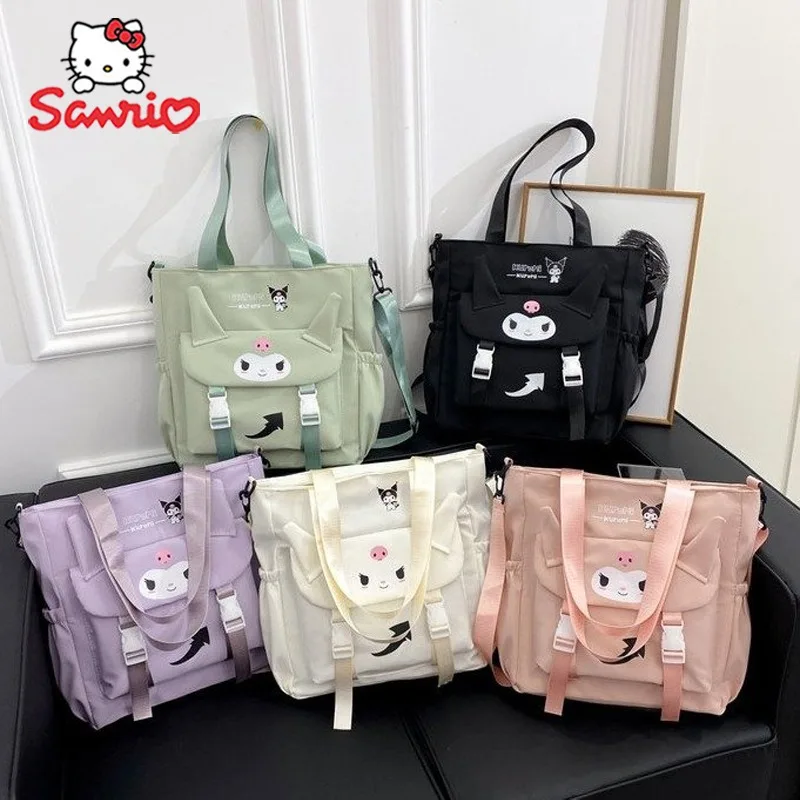 Сумка через плечо Sanrio Kuromi для девочек, милая вместительная школьная сумка с мультипликационным рисунком для учеников, подарок на день рождения, аниме под подмышками
Сумка через плечо Sanrio Kuromi для девочек, милая вместительная школьная сумка с мультипликационным рисунком для учеников, подарок на день рождения, аниме под подмышками
