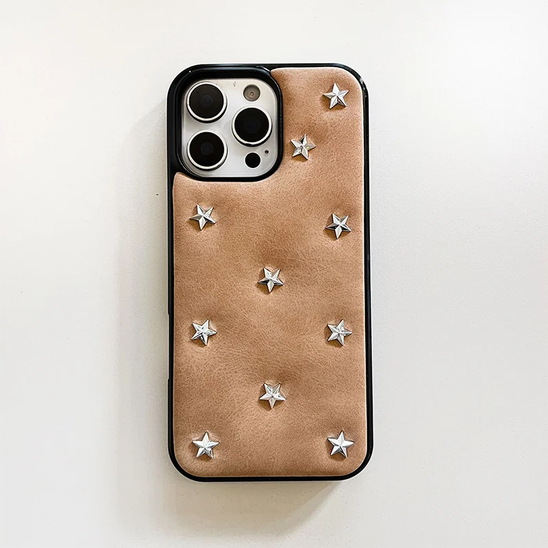 For iPhone 17 16 Pro 15 14 Pro Max Case Luxury metal Star skin fell leather Black Cover shockproof cases
For iPhone 17 16 Pro 15 14 Pro Max Case Luxury metal Star skin fell leather Black Cover shockproof cases