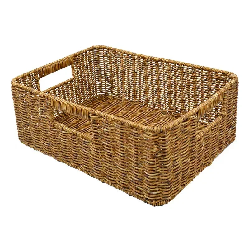 Woven Bathroom Storage Basket Hand Weaving Kitchen Cabinet Household Wardrobe Toy Basket anti-sepsis, mould proof
Woven Bathroom Storage Basket Hand Weaving Kitchen Cabinet Household Wardrobe Toy Basket anti-sepsis, mould proof