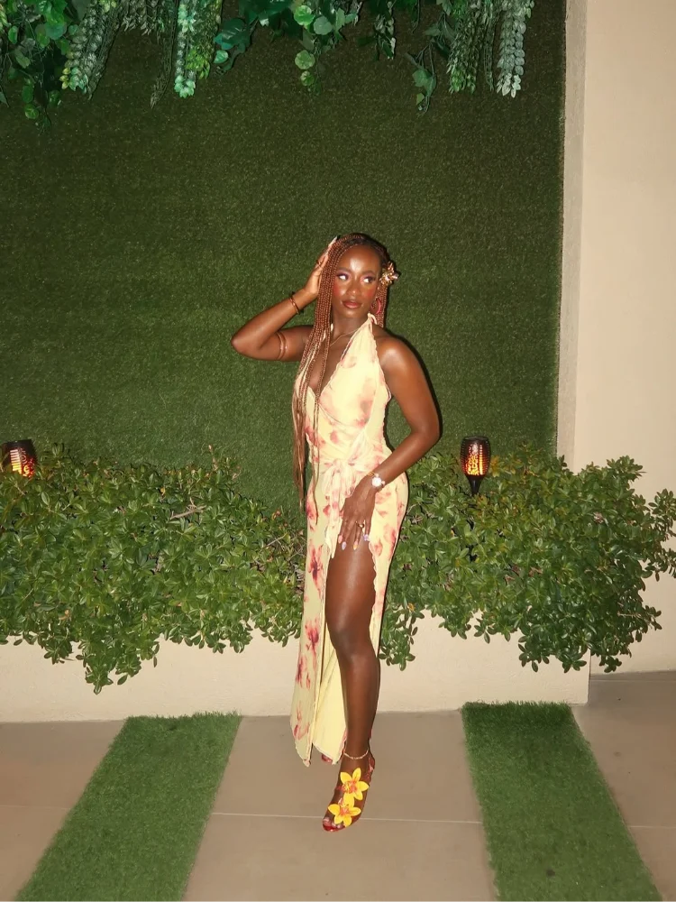 Lady Fashion Print Lace-up Long Dress Women Sexy Beach Style Necklace V-neck Slim Backless Sleeveless Beach Women's Dresses 2026
Lady Fashion Print Lace-up Long Dress Women Sexy Beach Style Necklace V-neck Slim Backless Sleeveless Beach Women's Dresses 2026