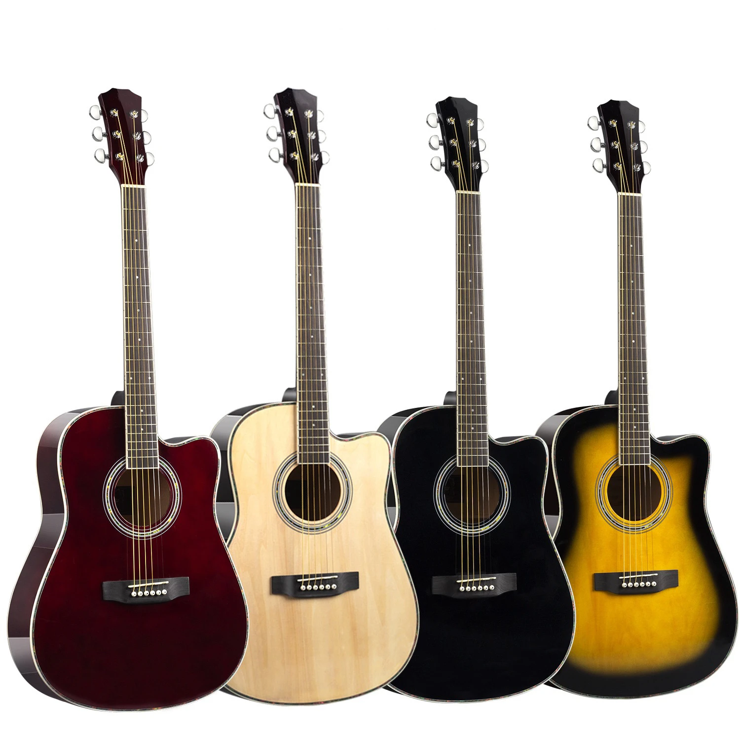 Wholesale Musical Instrument 41 Inch Cutaway Folk Beginner Guitar Basswood Panel Guitar
Wholesale Musical Instrument 41 Inch Cutaway Folk Beginner Guitar Basswood Panel Guitar