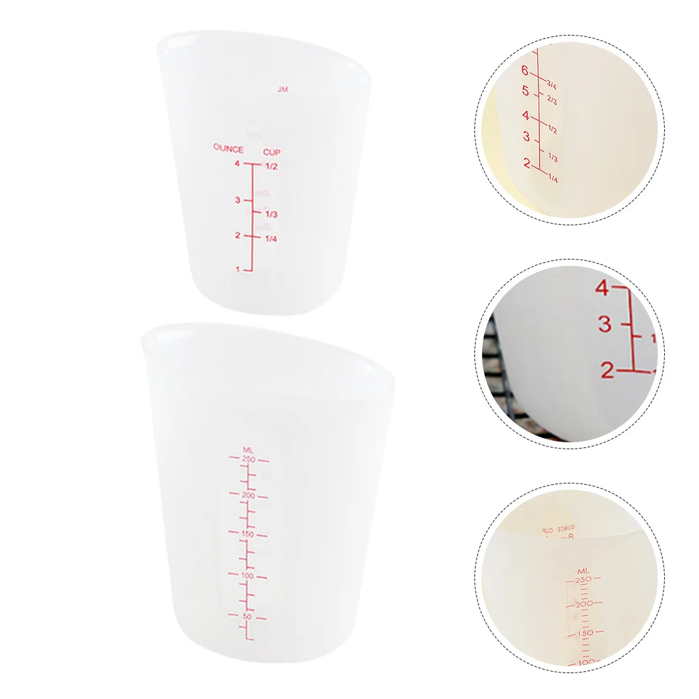 2Pcs Silicone Measuring Cups Double Scale Cooking Cups for Resin Baking Kitchen Liquid Milk Coffee Ounce Measuring Cup
2Pcs Silicone Measuring Cups Double Scale Cooking Cups for Resin Baking Kitchen Liquid Milk Coffee Ounce Measuring Cup