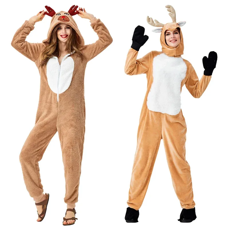 Adult Christmas Reindeer Costume Unisex Plush Animal Onesie Pajamas Party Elf Outfits
Adult Christmas Reindeer Costume Unisex Plush Animal Onesie Pajamas Party Elf Outfits