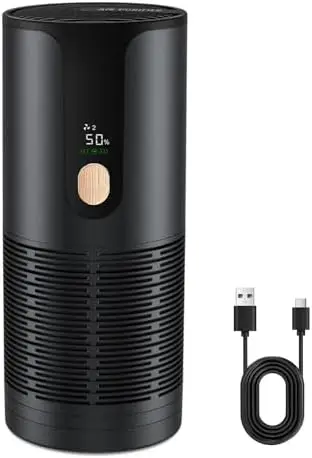 Мини-очиститель воздуха для автомобиля с HEPA-фильтром, 4-ступенчатой фильтрацией, ультратихий (15 дБ), с ЖК-дисплеем, удаляет дым, пыль, запахи домашних животных
Мини-очиститель воздуха для автомобиля с HEPA-фильтром, 4-ступенчатой фильтрацией, ультратихий (15 дБ), с ЖК-дисплеем, удаляет дым, пыль, запахи домашних животных