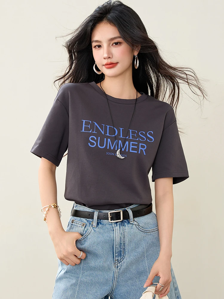 Fashion Summer Simple Letter Printing Short Sleeved T-shirt Women Loose Casual Tops Round Neck T-shirt Y2k
Fashion Summer Simple Letter Printing Short Sleeved T-shirt Women Loose Casual Tops Round Neck T-shirt Y2k
