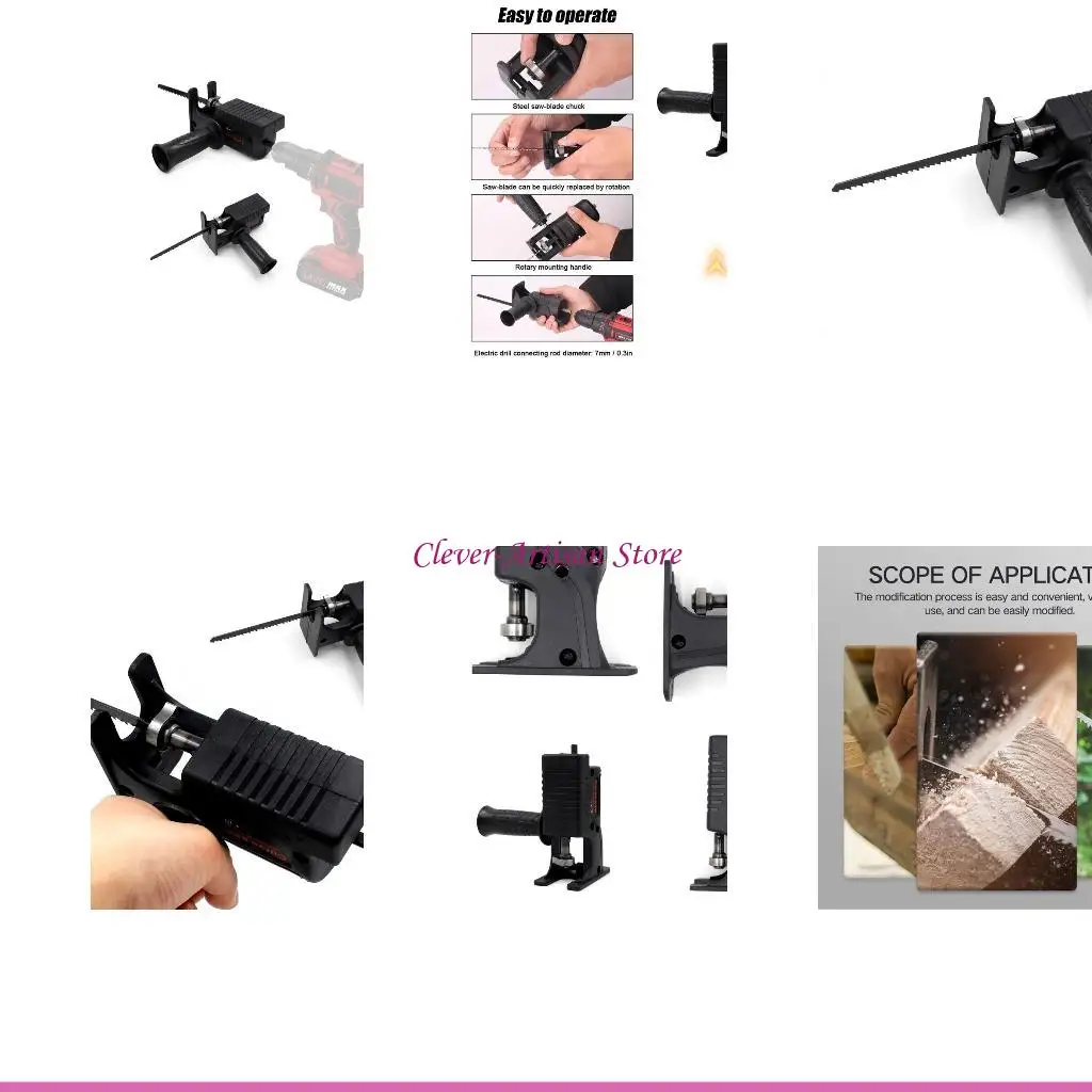 E06B Адаптер для сабельной пилы с лезвием пилы, электрическая дрель, модифицированная электрическая пила, электроинструмент, T
E06B Адаптер для сабельной пилы с лезвием пилы, электрическая дрель, модифицированная электрическая пила, электроинструмент, T