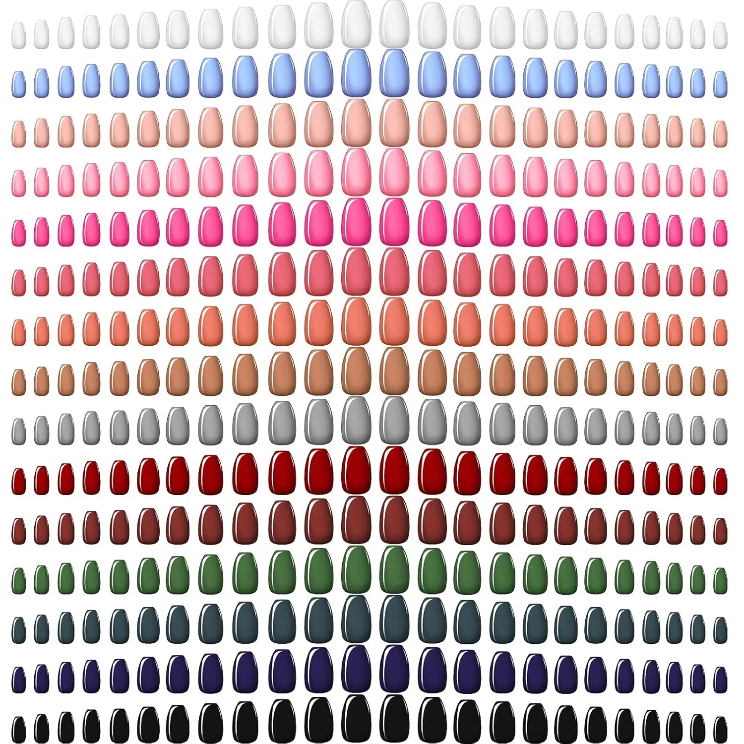 720Pcs 30Sets Medium Square Press on Nails Glossy Fake Nails Solid Color Artificial Tips Full Cover Ballerina DIY
720Pcs 30Sets Medium Square Press on Nails Glossy Fake Nails Solid Color Artificial Tips Full Cover Ballerina DIY