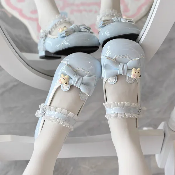 Japanese Original Sweet Cute Lo Low Heel Shoe Soft Girl Round Head Mary Jane Shoes Kawaii Lolita Bow Bear Single Shoes for Women
Japanese Original Sweet Cute Lo Low Heel Shoe Soft Girl Round Head Mary Jane Shoes Kawaii Lolita Bow Bear Single Shoes for Women