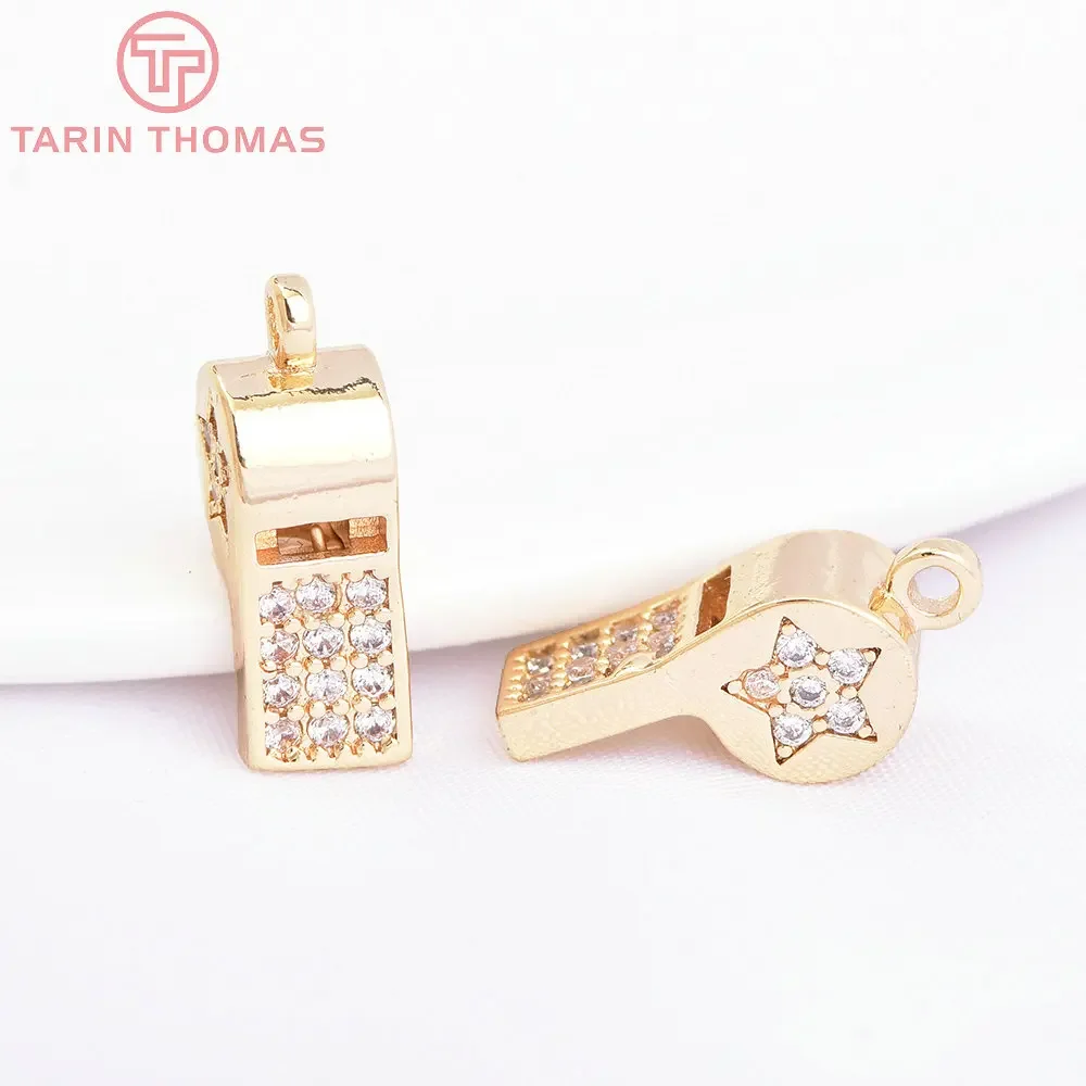 (6960) 4PCS 5x14MM 24K Gold Color Brass with Zircon Whistle Shaped Charms Pendants High Quality DIY Jewelry Making Findings
(6960) 4PCS 5x14MM 24K Gold Color Brass with Zircon Whistle Shaped Charms Pendants High Quality DIY Jewelry Making Findings