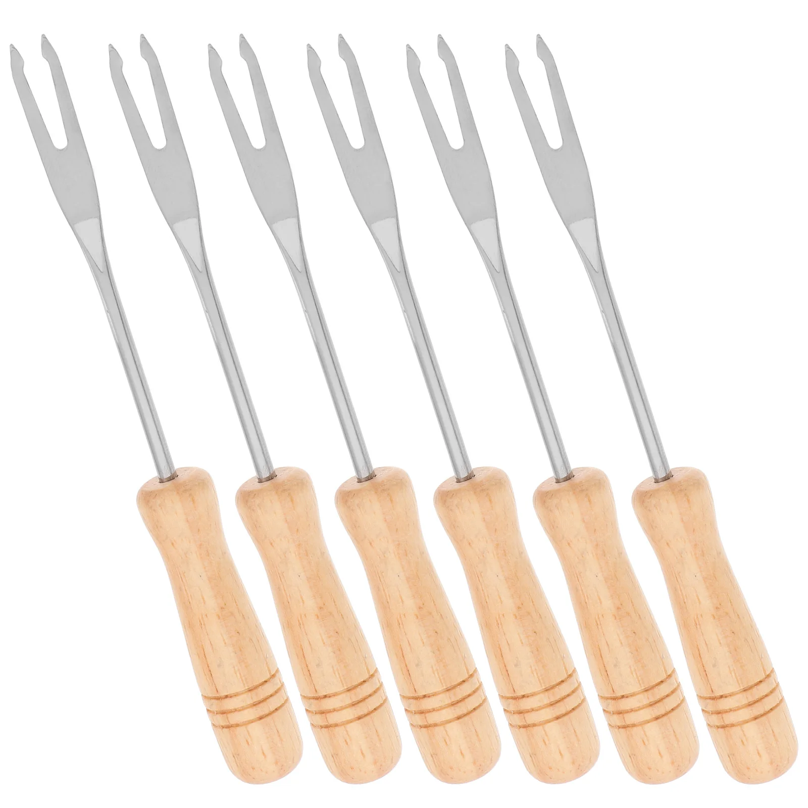 6pcs Stirring Forks Wooden Handle Multifunctional Chocolate Fondue Dessert Tool Stainless Steel Easy Clean Portable
6pcs Stirring Forks Wooden Handle Multifunctional Chocolate Fondue Dessert Tool Stainless Steel Easy Clean Portable