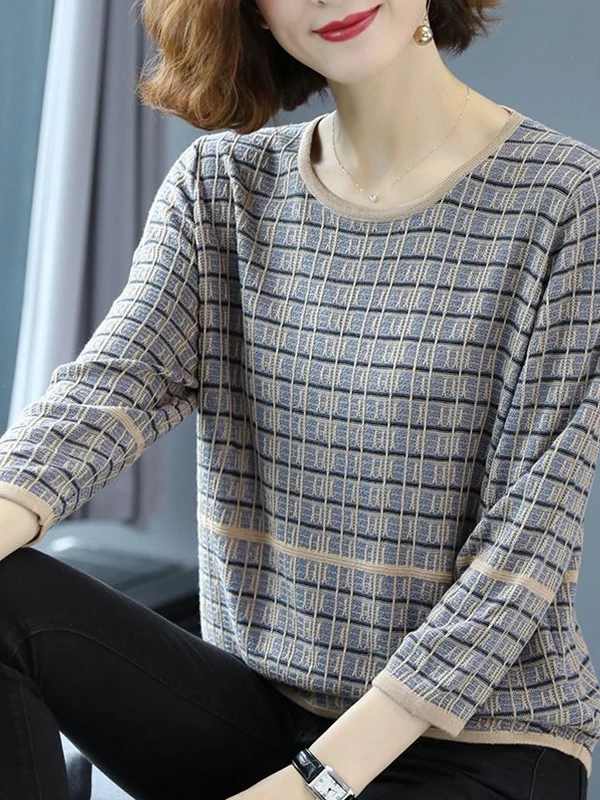 Summer Ice Silk Women's T-Shirt Loose Thin Seven-Quarter Sleeve Knitted Top Simple Fashionable Korean Style Polyester Fiber
Summer Ice Silk Women's T-Shirt Loose Thin Seven-Quarter Sleeve Knitted Top Simple Fashionable Korean Style Polyester Fiber