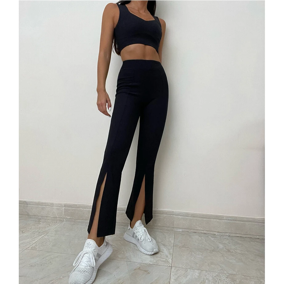 Fine-ribbed Gym Set Wide Strap Sport Vest Horn Pant Yoga Suit Active Wear Sets Womens Outfits Workout Clothes Dancing Clothing
Fine-ribbed Gym Set Wide Strap Sport Vest Horn Pant Yoga Suit Active Wear Sets Womens Outfits Workout Clothes Dancing Clothing