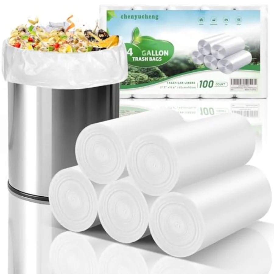 4 Gallon Small White Biodegradable Trash-Bag - Small Garbage Bags For Bathroom Can Unscented Compostable Kitchen Office Car Was
4 Gallon Small White Biodegradable Trash-Bag - Small Garbage Bags For Bathroom Can Unscented Compostable Kitchen Office Car Was