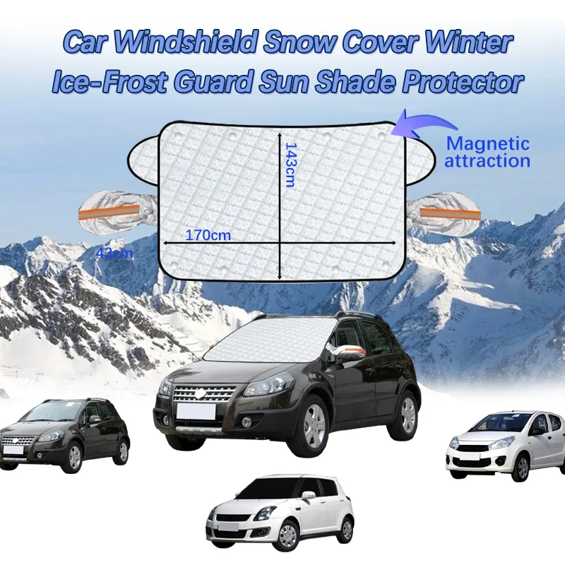 Car Windshield Snow Cover Winter Ice-Frost Guard Sun Shade Protector For Suzuki SX4 Swift ignis Alto Car Accessories
Car Windshield Snow Cover Winter Ice-Frost Guard Sun Shade Protector For Suzuki SX4 Swift ignis Alto Car Accessories