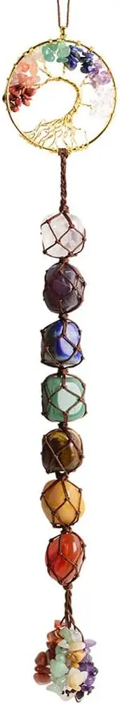 Tree of Life Chakra Stones Hanging Ornament with 7 Gemstones for Home Decor Meditation Car Window
Tree of Life Chakra Stones Hanging Ornament with 7 Gemstones for Home Decor Meditation Car Window