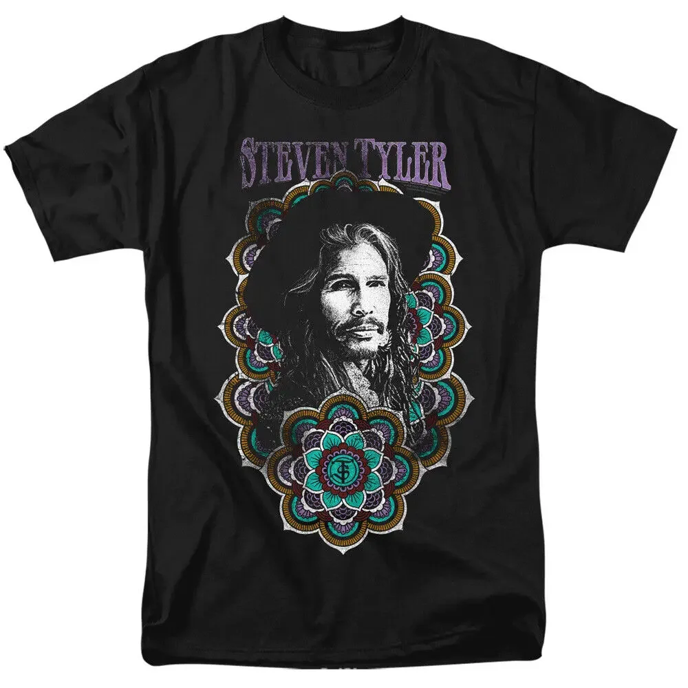 Футболка Steven Tyler Mandala с лицензией классической рок-н-ролльной музыкальной группы, черная
Футболка Steven Tyler Mandala с лицензией классической рок-н-ролльной музыкальной группы, черная