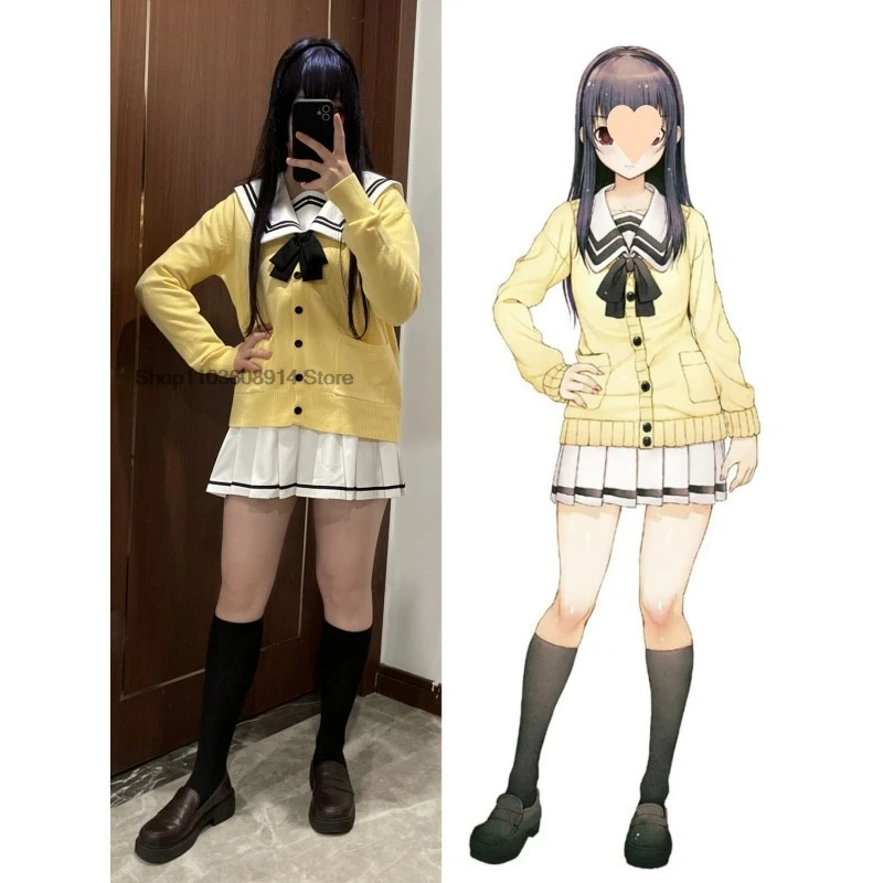Anime You and ME and Her: A Love Story Muko Aoi MIYUKI Cosplay Costume Girl Shirt Skirt Sweater JK Uniform Halloween Costume
Anime You and ME and Her: A Love Story Muko Aoi MIYUKI Cosplay Costume Girl Shirt Skirt Sweater JK Uniform Halloween Costume