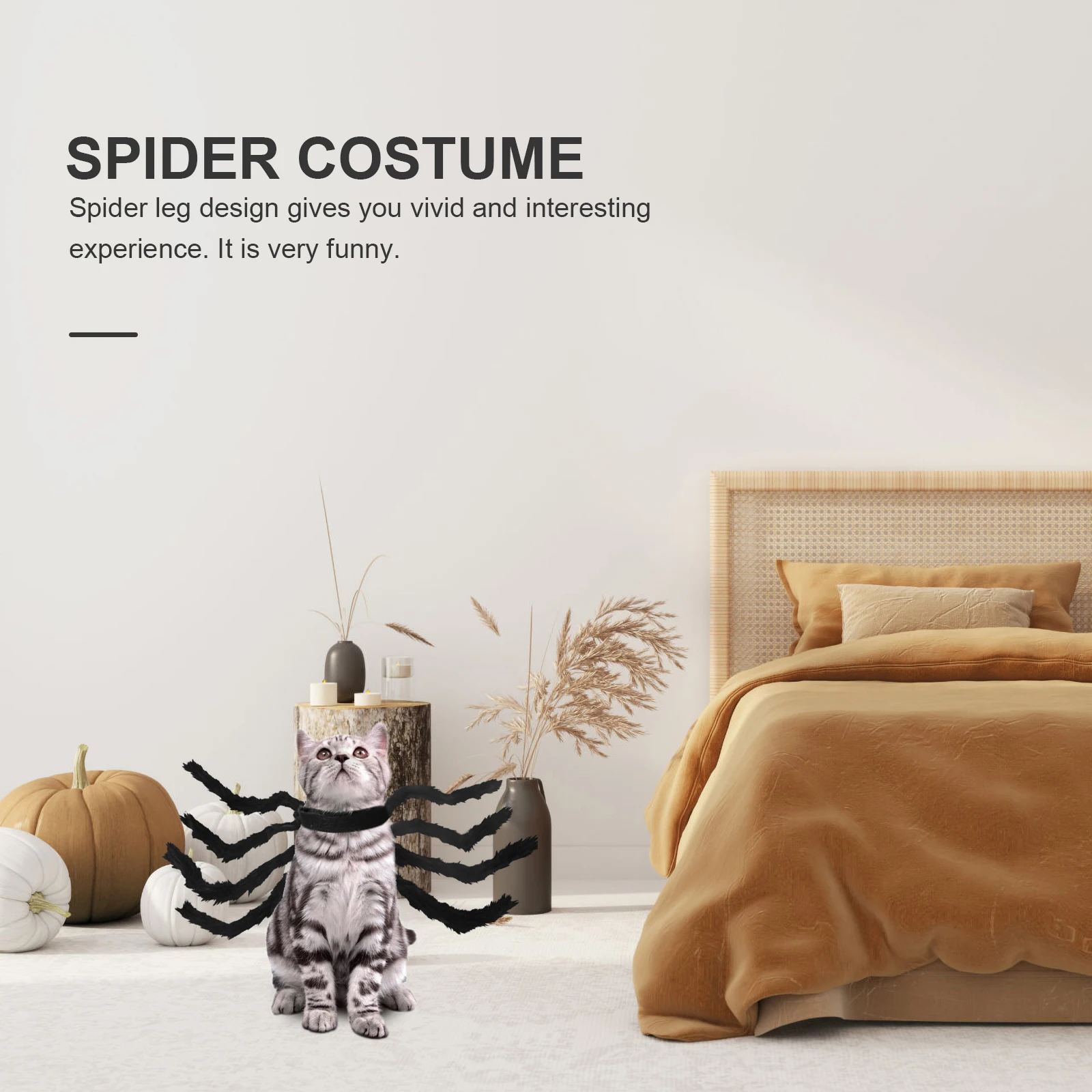 Cute Halloween Pet Costume Spider Design L Size Cat Dog Clothes Festive Wear Party Pet Spider Costume Dog Clothes
Cute Halloween Pet Costume Spider Design L Size Cat Dog Clothes Festive Wear Party Pet Spider Costume Dog Clothes
