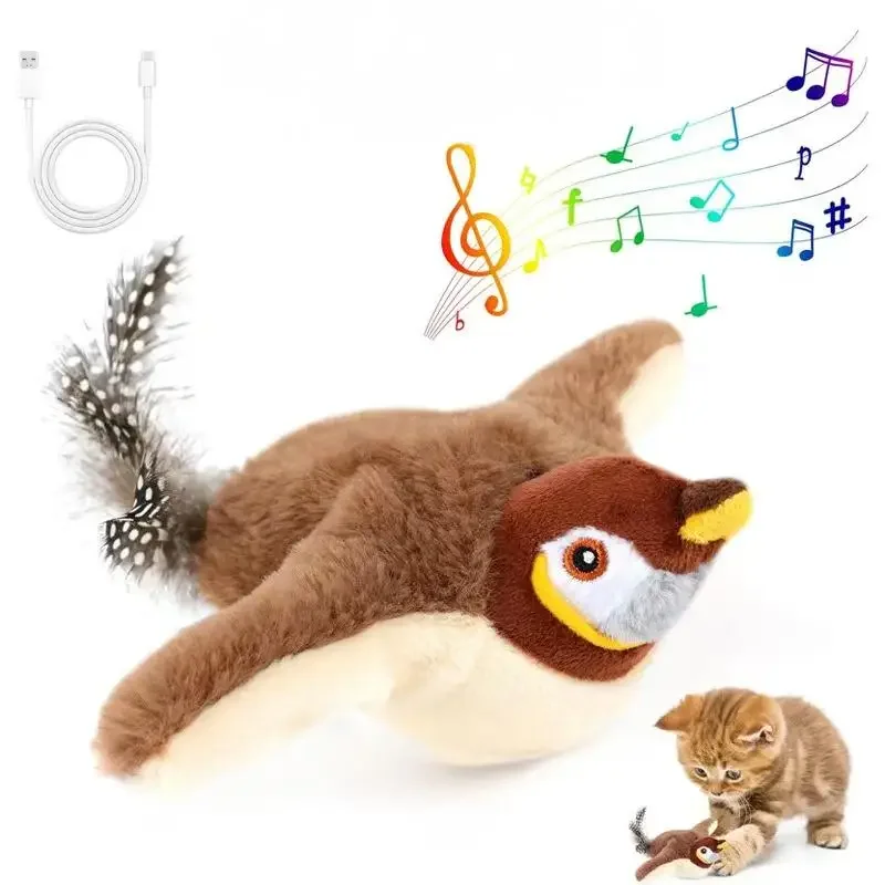 Interactive Cat Toys, Rechargeable Chirping Flapping Bird(no Flying) with Catnip for Indoor Cats, Touch Activated Plush Toys
Interactive Cat Toys, Rechargeable Chirping Flapping Bird(no Flying) with Catnip for Indoor Cats, Touch Activated Plush Toys