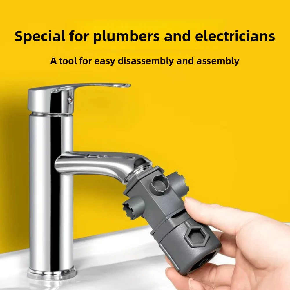 Набор гаечных ключей 16 в 1, набор инструментов для смесителя, кухни, ванной комнаты, многоцелевой кран для обслуживания труб, разборный аэратор, замена сердечника клапана 
Набор гаечных ключей 16 в 1, набор инструментов для смесителя, кухни, ванной комнаты, многоцелевой кран для обслуживания труб, разборный аэратор, замена сердечника клапана