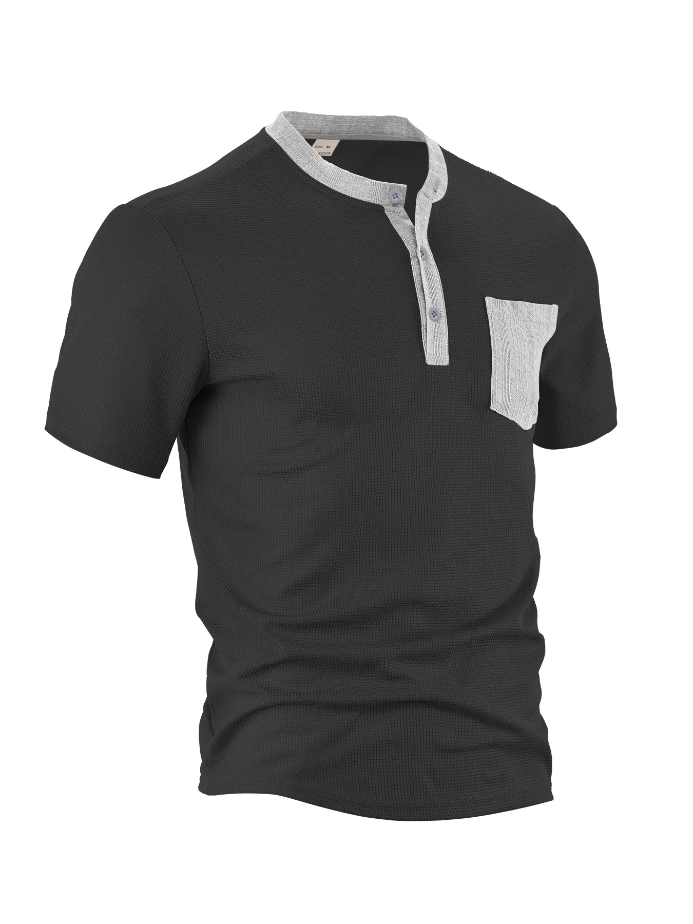 Мужская рубашка Генри в стиле ретро, повседневная футболка с круглым вырезом и короткими рукавами контрастных цветов, подходит для летней мужской темно-синей повседневной футболки на пуговицах с контрастными деталями с карманами с клапаном, с короткими ру
Мужская рубашка Генри в стиле ретро, повседневная футболка с круглым вырезом и короткими рукавами контрастных цветов, подходит для летней мужской темно-синей повседневной футболки на пуговицах с контрастными деталями с карманами с клапаном, с короткими ру