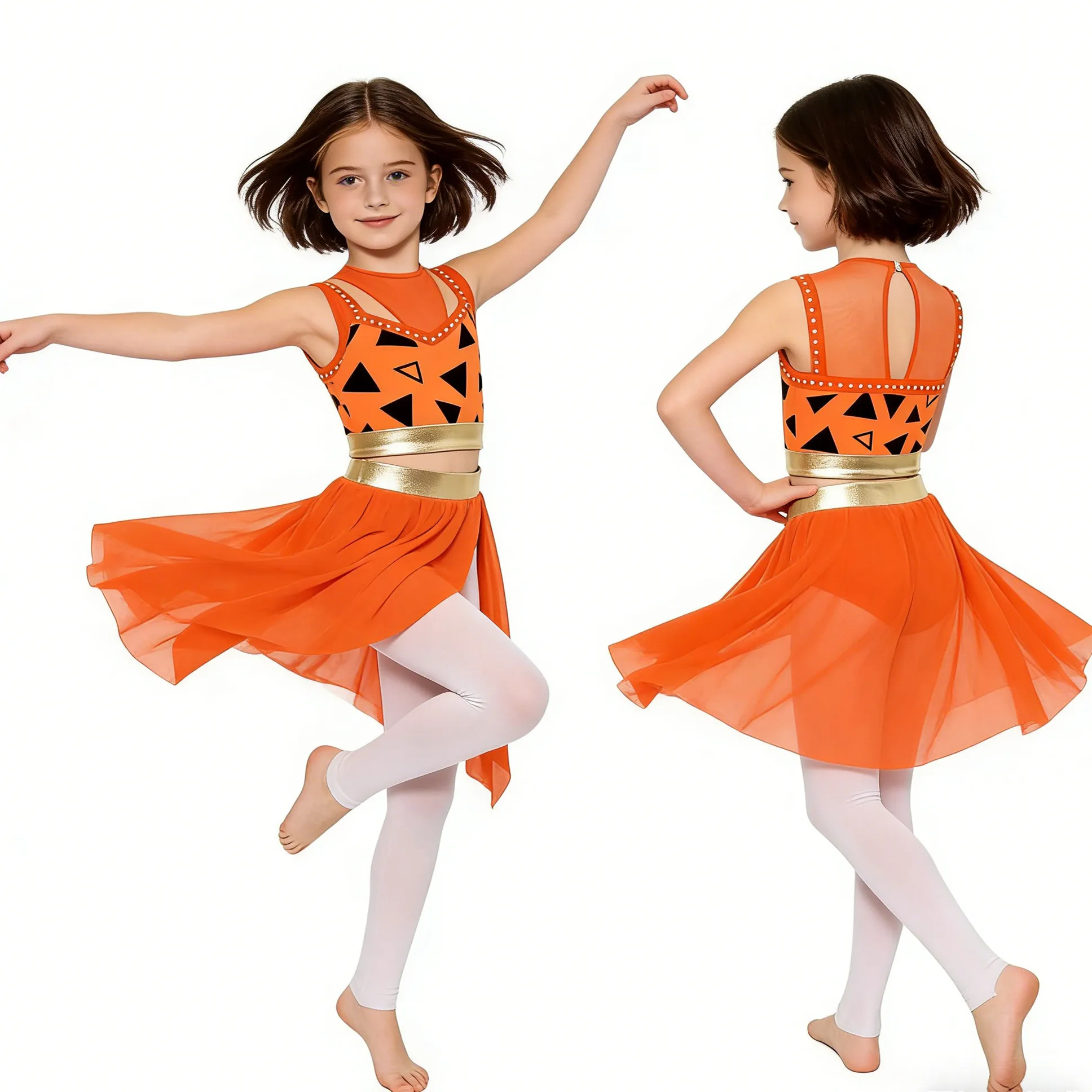 Children Girls Caveman Primitive Man Cosplay Costume Cavegirl Lyrical Dance Outfit Leopard Print Crop Top with Leotard Skirt Set
Children Girls Caveman Primitive Man Cosplay Costume Cavegirl Lyrical Dance Outfit Leopard Print Crop Top with Leotard Skirt Set