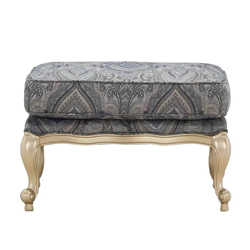 Fabric small apartment high-end living room French villa solid wood lounge chair pedal
Fabric small apartment high-end living room French villa solid wood lounge chair pedal