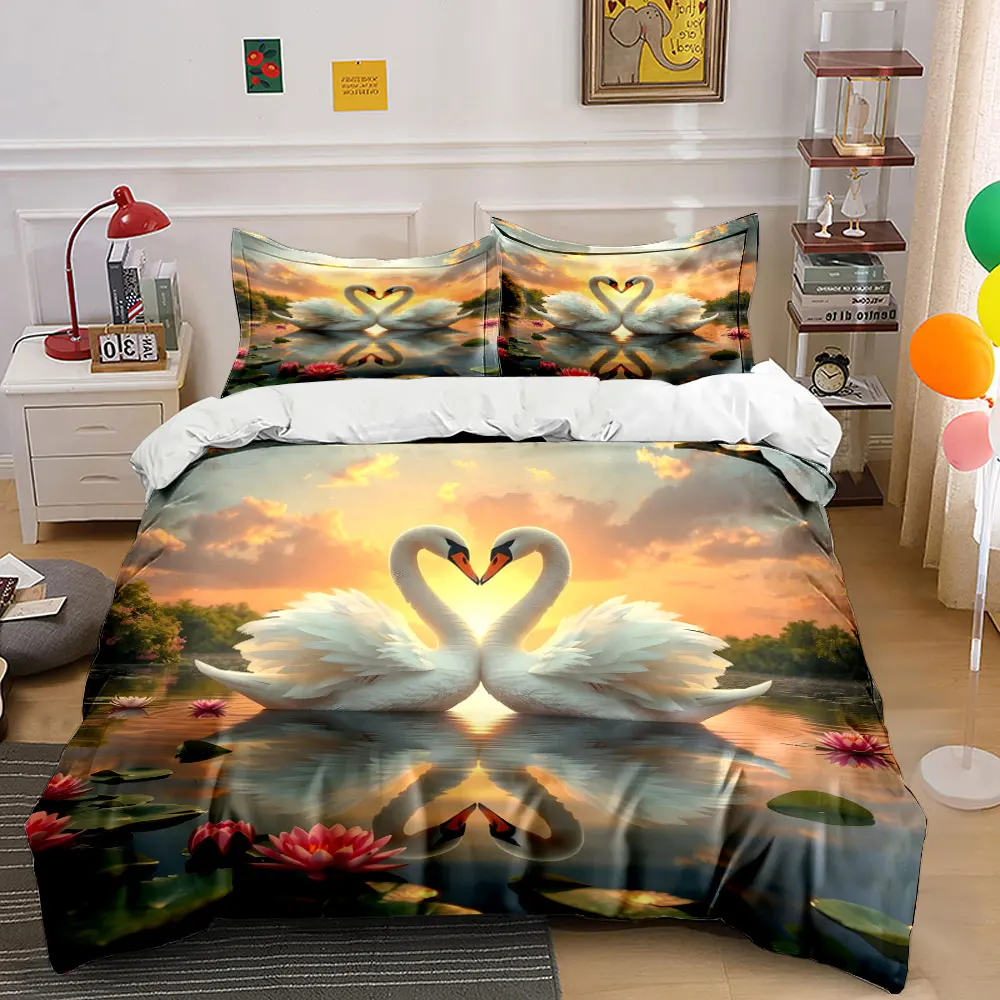 Swans in Sunset Romance Printed Duvet Cover Set1 Duvet Cover+2 PillowcaseMulti Size Bedroom Bedding Decor Luxury gifts
Swans in Sunset Romance Printed Duvet Cover Set1 Duvet Cover+2 PillowcaseMulti Size Bedroom Bedding Decor Luxury gifts