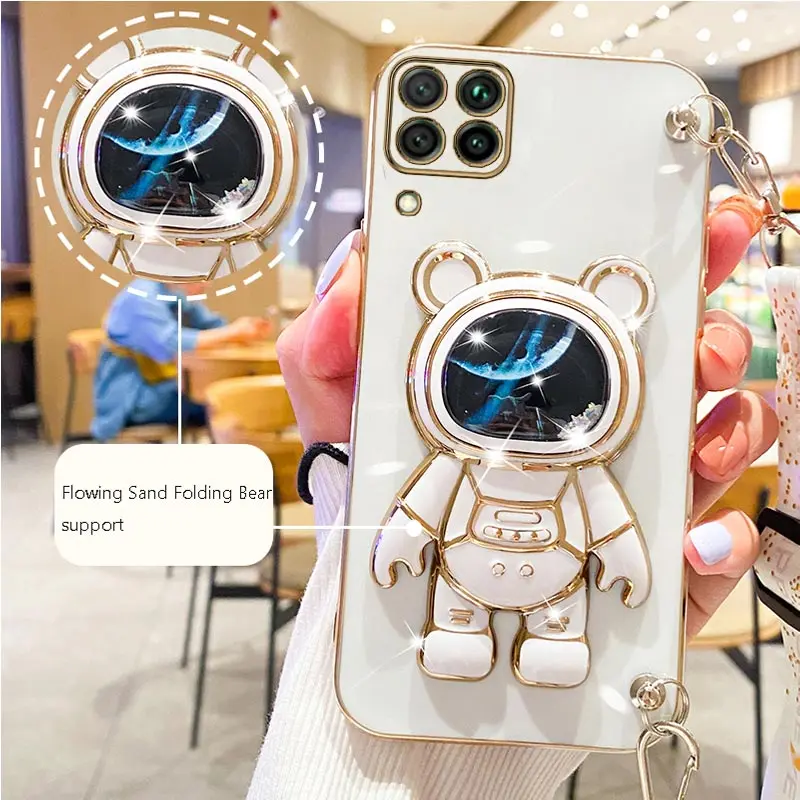 Quicksand Astronaut Holder Lanyard Phone Case For Huawei Honor 10 20 Lite 30s Play 3 4 5t 4t 6t 8X Max X8 X9 9X Pro Stand Cover
Quicksand Astronaut Holder Lanyard Phone Case For Huawei Honor 10 20 Lite 30s Play 3 4 5t 4t 6t 8X Max X8 X9 9X Pro Stand Cover