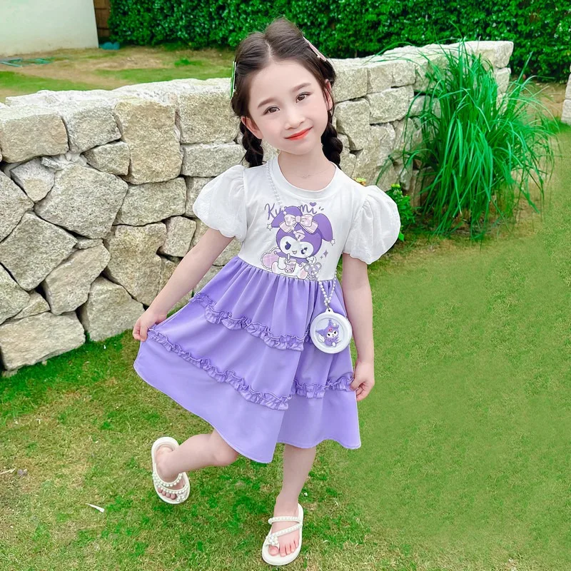 Женское платье с коротким рукавом Sanrio My Melody Kuromi, милое летнее платье принцессы с мультяшным рисунком персонажа аниме
Женское платье с коротким рукавом Sanrio My Melody Kuromi, милое летнее платье принцессы с мультяшным рисунком персонажа аниме