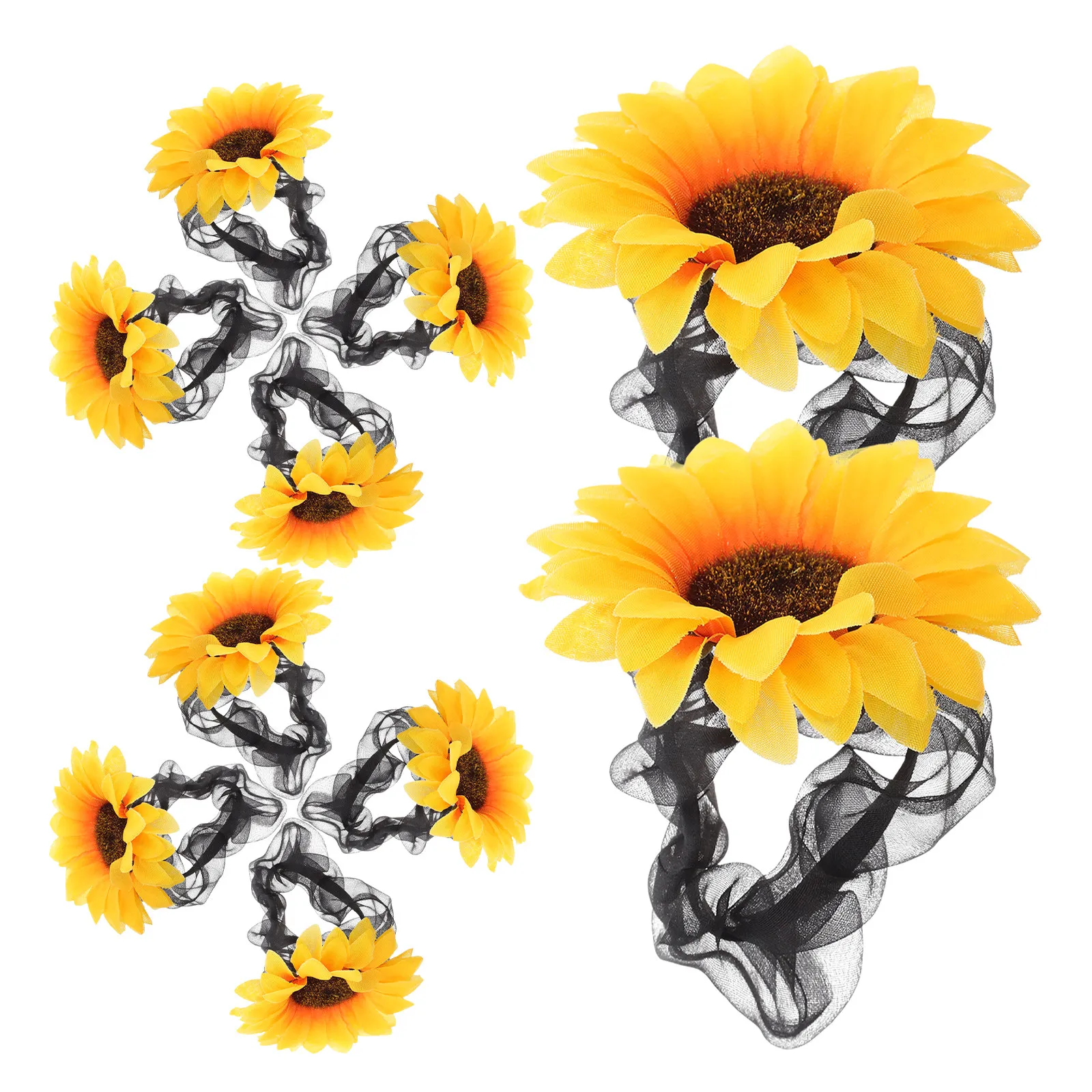 10Pcs Flower Hair Ties for Women Yellow Sunflower Elastic Bands Stylish Ponytail Holders Cute Hair Accessories Festival
10Pcs Flower Hair Ties for Women Yellow Sunflower Elastic Bands Stylish Ponytail Holders Cute Hair Accessories Festival