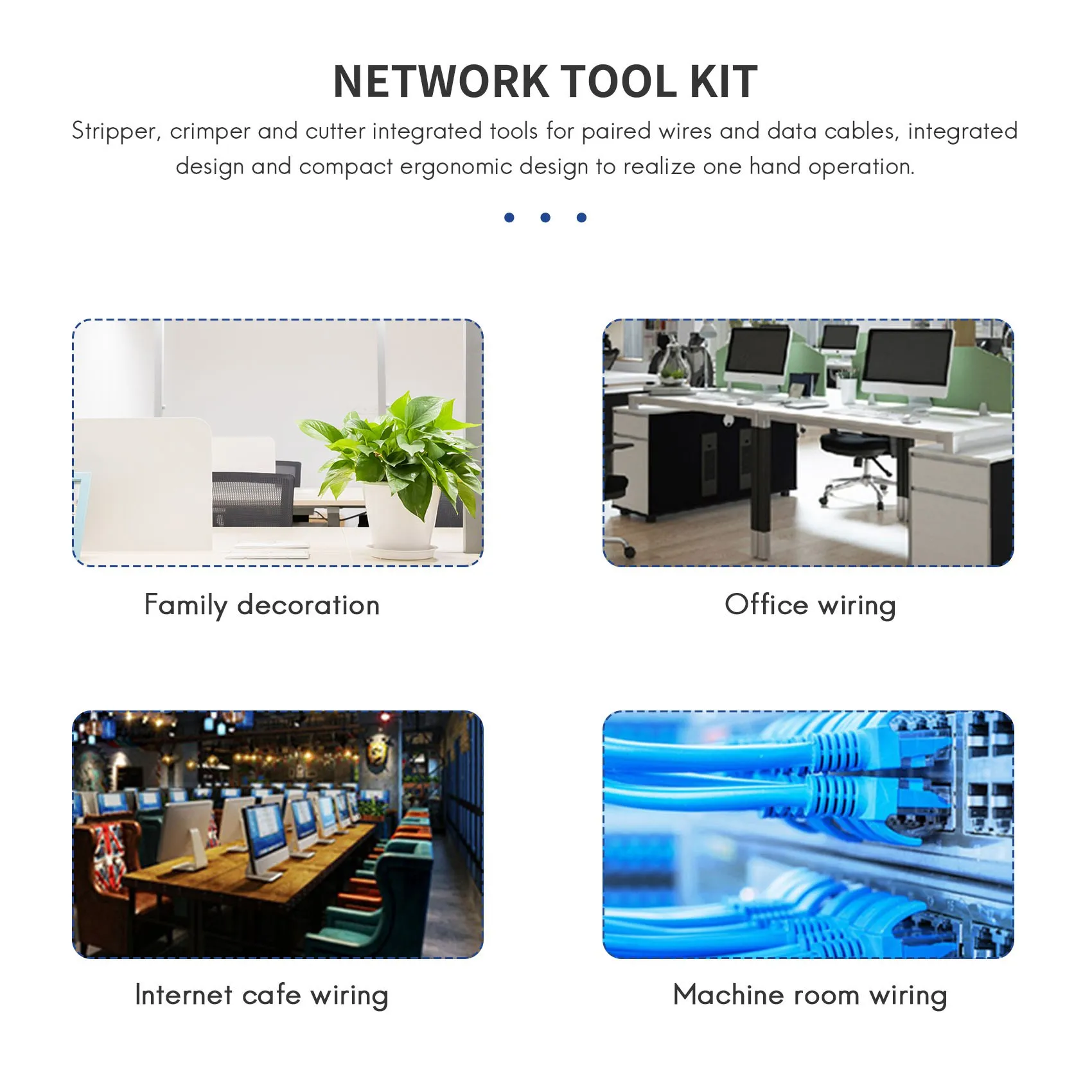 Well Made-Network Cable Tester RJ45 Crimp Tool Kit CAT5 CAT5E CAT6 Crimping Tool Kit, 50PCS RJ45 CAT6 Connector Plug
Well Made-Network Cable Tester RJ45 Crimp Tool Kit CAT5 CAT5E CAT6 Crimping Tool Kit, 50PCS RJ45 CAT6 Connector Plug