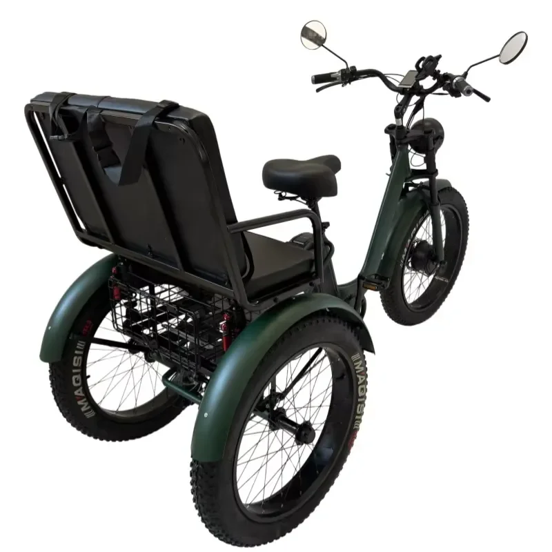 24 Inch 3 Wheels Electric Bicycle Tire with Passenger Seat and Basket 750W 48V Off Road Electric Tricycle Two Seats for
24 Inch 3 Wheels Electric Bicycle Tire with Passenger Seat and Basket 750W 48V Off Road Electric Tricycle Two Seats for