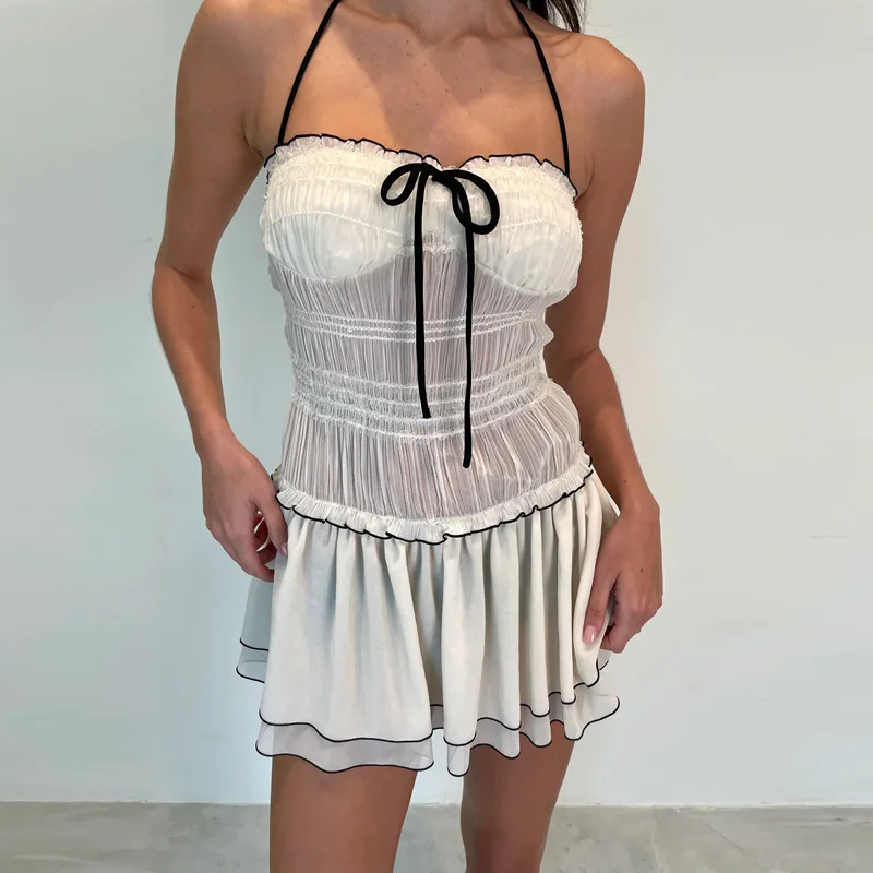 Ticketsx Halter Strapless Pleated Dress Women's Elegant Mini 2025 Summer Dress Sleeveless Backless Nightclub Sexy Party Dresses
Ticketsx Halter Strapless Pleated Dress Women's Elegant Mini 2025 Summer Dress Sleeveless Backless Nightclub Sexy Party Dresses
