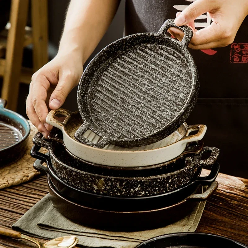 Japanese Style Double Ear Round Flat Plate Microwave Oven Plate Commercial Western Food Plate Ceramic N2O5Q5
Japanese Style Double Ear Round Flat Plate Microwave Oven Plate Commercial Western Food Plate Ceramic N2O5Q5
