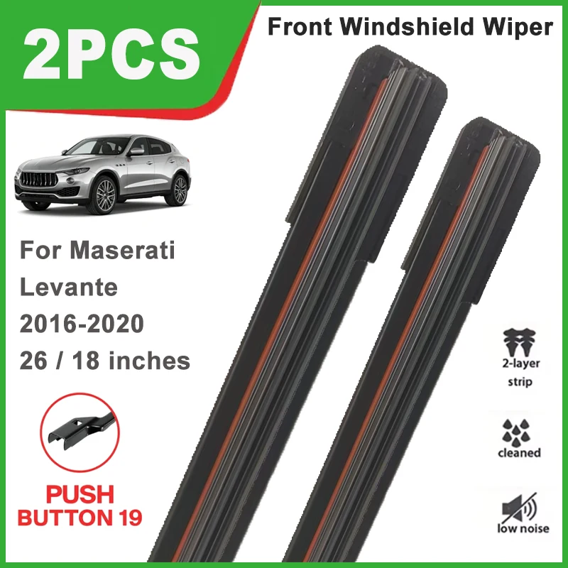 2PCS Double Rubber Front Wiper Blades For Maserati Levante 2016-2020 Windshield Windscreen Car Replacement Accessories
2PCS Double Rubber Front Wiper Blades For Maserati Levante 2016-2020 Windshield Windscreen Car Replacement Accessories