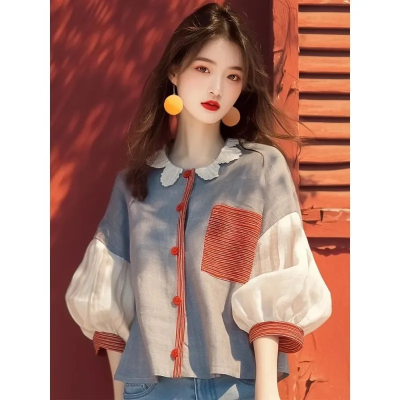Women's Clothing Autumn Shirt Hot Selling Blouses Minority Unique Advanced Feeling Korean Series Age Reduction Lantern Sleeve
Women's Clothing Autumn Shirt Hot Selling Blouses Minority Unique Advanced Feeling Korean Series Age Reduction Lantern Sleeve