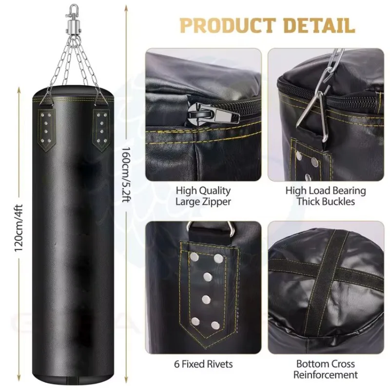 Excellent Boxing Punching Sand Bag All Size Grappling Punching Bags Custom Punching Bags 180 cm for Boxing Fight Match Training
Excellent Boxing Punching Sand Bag All Size Grappling Punching Bags Custom Punching Bags 180 cm for Boxing Fight Match Training