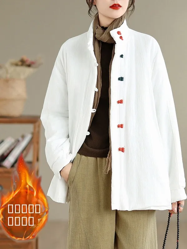 Женское теплое пальто-кимоно из хлопка с воротником-стойкой, новое зимнее модное ретро-пальто свободного кроя с пуговицами
Женское теплое пальто-кимоно из хлопка с воротником-стойкой, новое зимнее модное ретро-пальто свободного кроя с пуговицами