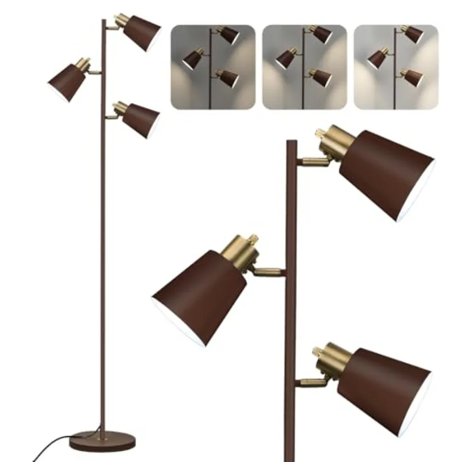 Tree Floor Lamp for Living Room, Industrial 3-Light Standing Lamp with 3 LED Bulbs, Adjustable Rotation Heads, Standing Tall Po
Tree Floor Lamp for Living Room, Industrial 3-Light Standing Lamp with 3 LED Bulbs, Adjustable Rotation Heads, Standing Tall Po