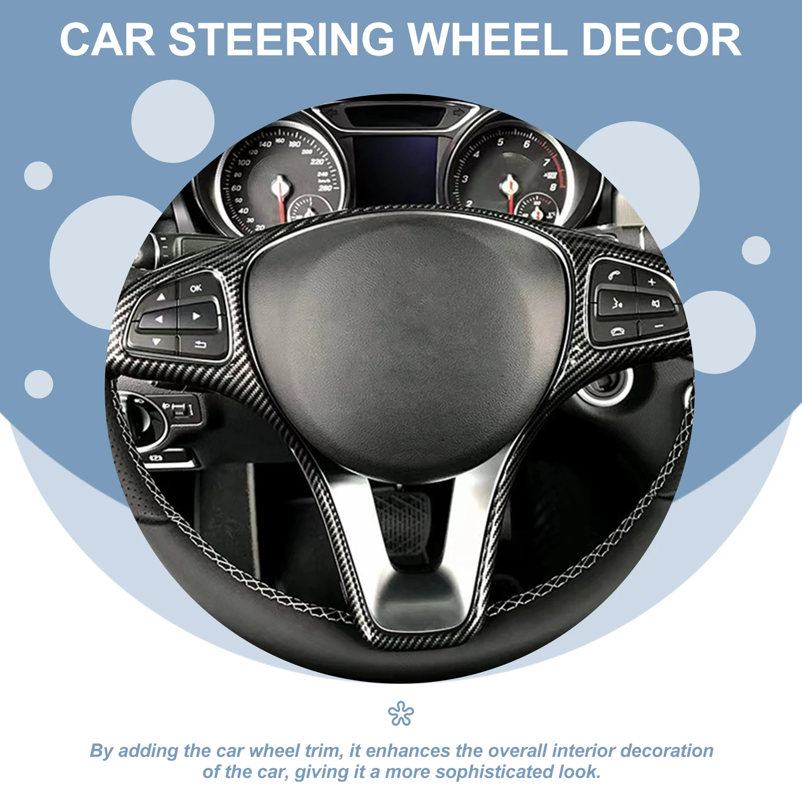 Decorative Frame Strips Carbon Fiber Steering Wheel Trim Car Interior Decoration Enhancements Stylish Long Performance Easy
Decorative Frame Strips Carbon Fiber Steering Wheel Trim Car Interior Decoration Enhancements Stylish Long Performance Easy