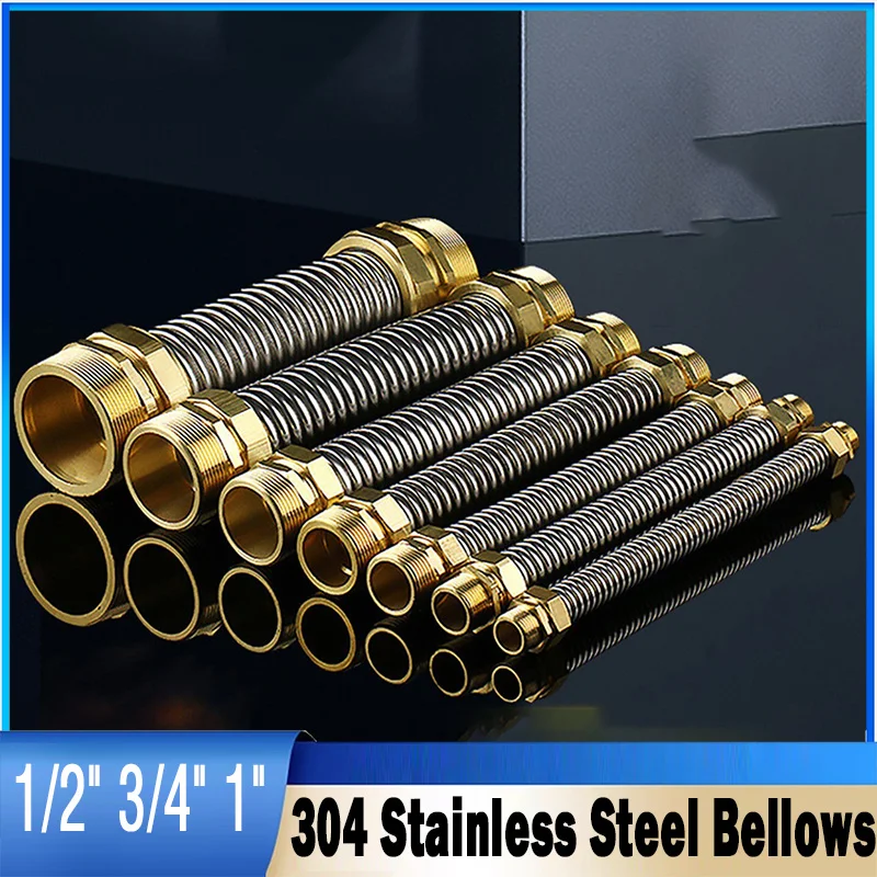 1/2" 3/4" 1" BSP 304 Stainless Steel Central air Conditioning Bellows Length:15~100cm Double Outer Wire Copper Head Metal Hose
1/2" 3/4" 1" BSP 304 Stainless Steel Central air Conditioning Bellows Length:15~100cm Double Outer Wire Copper Head Metal Hose