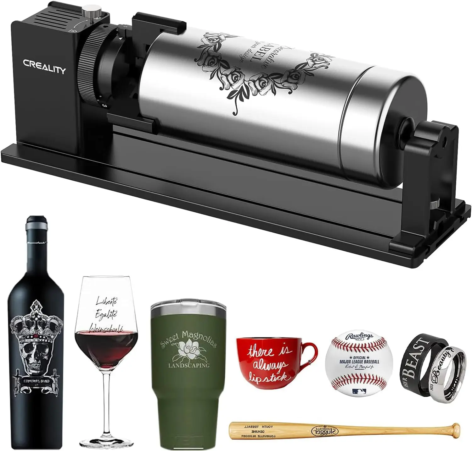 4-in-1 Rotary Roller for Engraving Cylindrical Objects, Tumblers, Rings, Balls, 0.225° Precision
4-in-1 Rotary Roller for Engraving Cylindrical Objects, Tumblers, Rings, Balls, 0.225° Precision