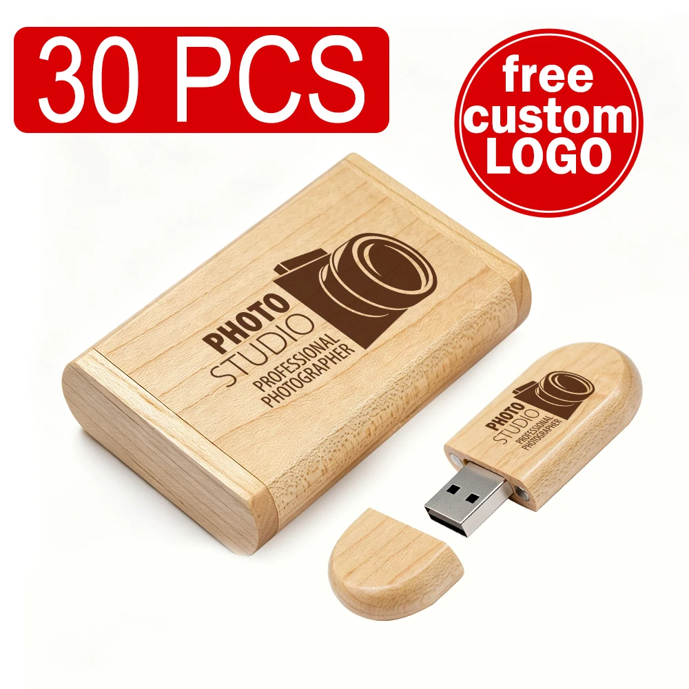30pcs USB Flash Drive 2.0Customizable LOGO Wooden Pendrive 16GB 32GB Memory Stick Wedding Gift Creative gifts wholesale price
30pcs USB Flash Drive 2.0Customizable LOGO Wooden Pendrive 16GB 32GB Memory Stick Wedding Gift Creative gifts wholesale price
