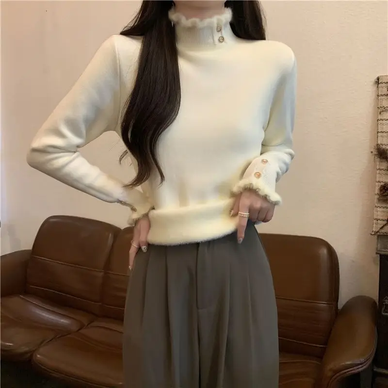 Women Casual Fashion Warm Autumn and Winter New Long Sleeve Soft Slim Sweater Pullover Half Turtleneck Neck Knitted Tops
Women Casual Fashion Warm Autumn and Winter New Long Sleeve Soft Slim Sweater Pullover Half Turtleneck Neck Knitted Tops