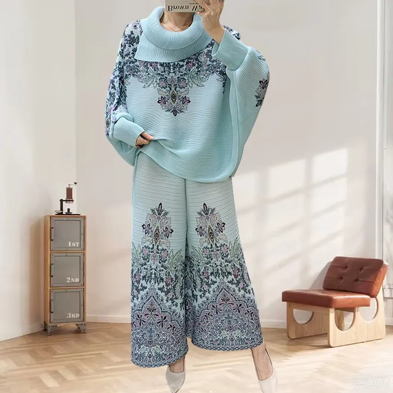 Miyake Fashion Pleated Trouser Set 2025 Summer New Fold Lapel Long Sleeve Top+wide Leg Trousers 2 Pieces Pleat Women's Clothing
Miyake Fashion Pleated Trouser Set 2025 Summer New Fold Lapel Long Sleeve Top+wide Leg Trousers 2 Pieces Pleat Women's Clothing
