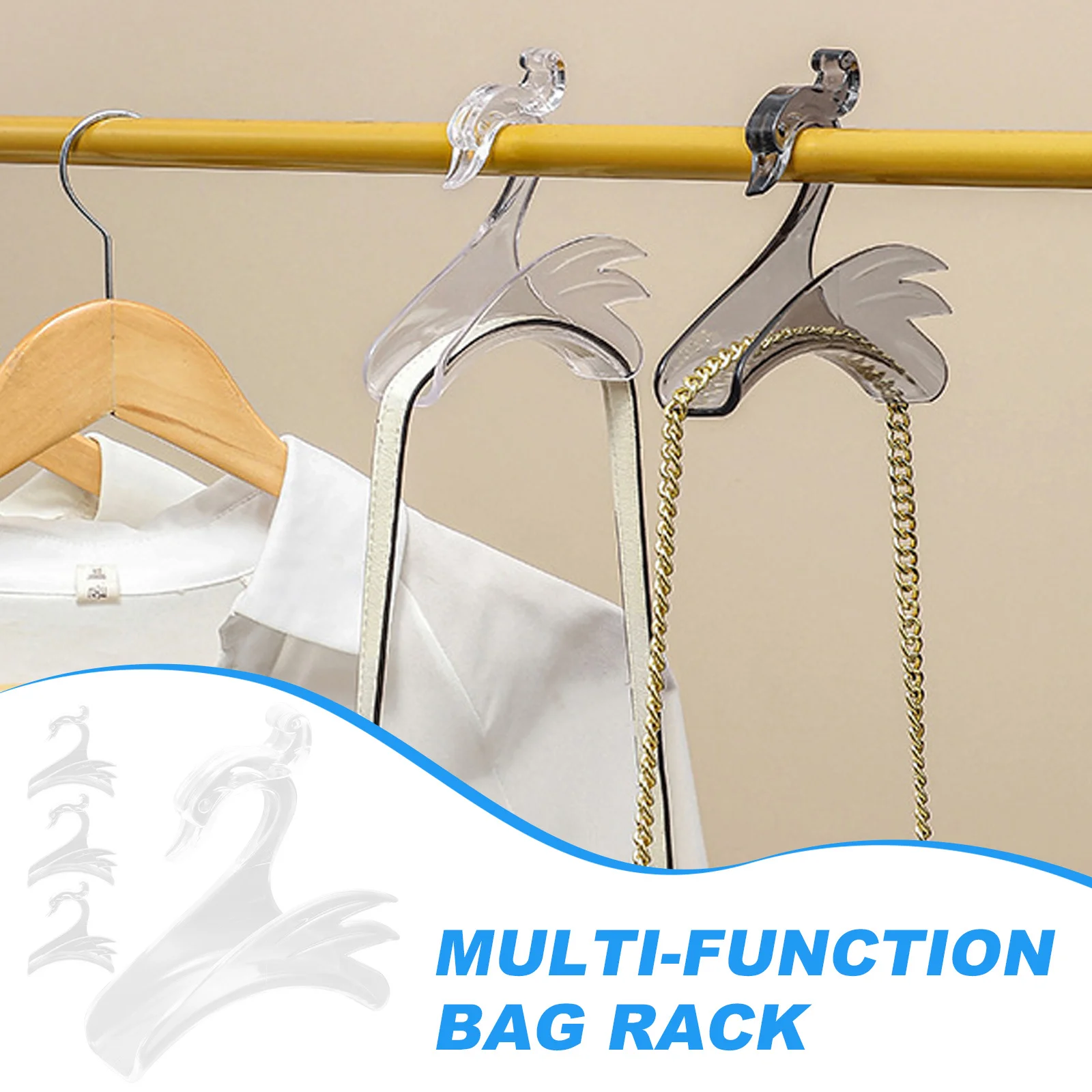 4pcs Swan Shaped Bag Hangers Waterproof Multi-Function Closet Storage Rack For Handbags Backpacks Ties Daily Use Purse Hanger
4pcs Swan Shaped Bag Hangers Waterproof Multi-Function Closet Storage Rack For Handbags Backpacks Ties Daily Use Purse Hanger