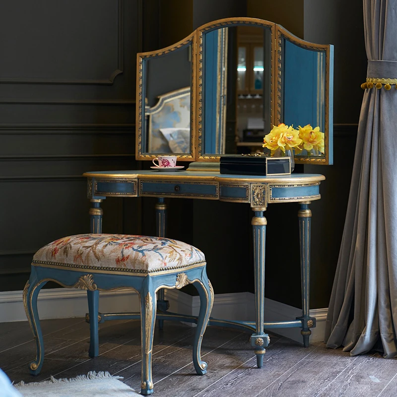 High quality bedroom design dresser set antique decoration small glass top mirror classic dresser
High quality bedroom design dresser set antique decoration small glass top mirror classic dresser