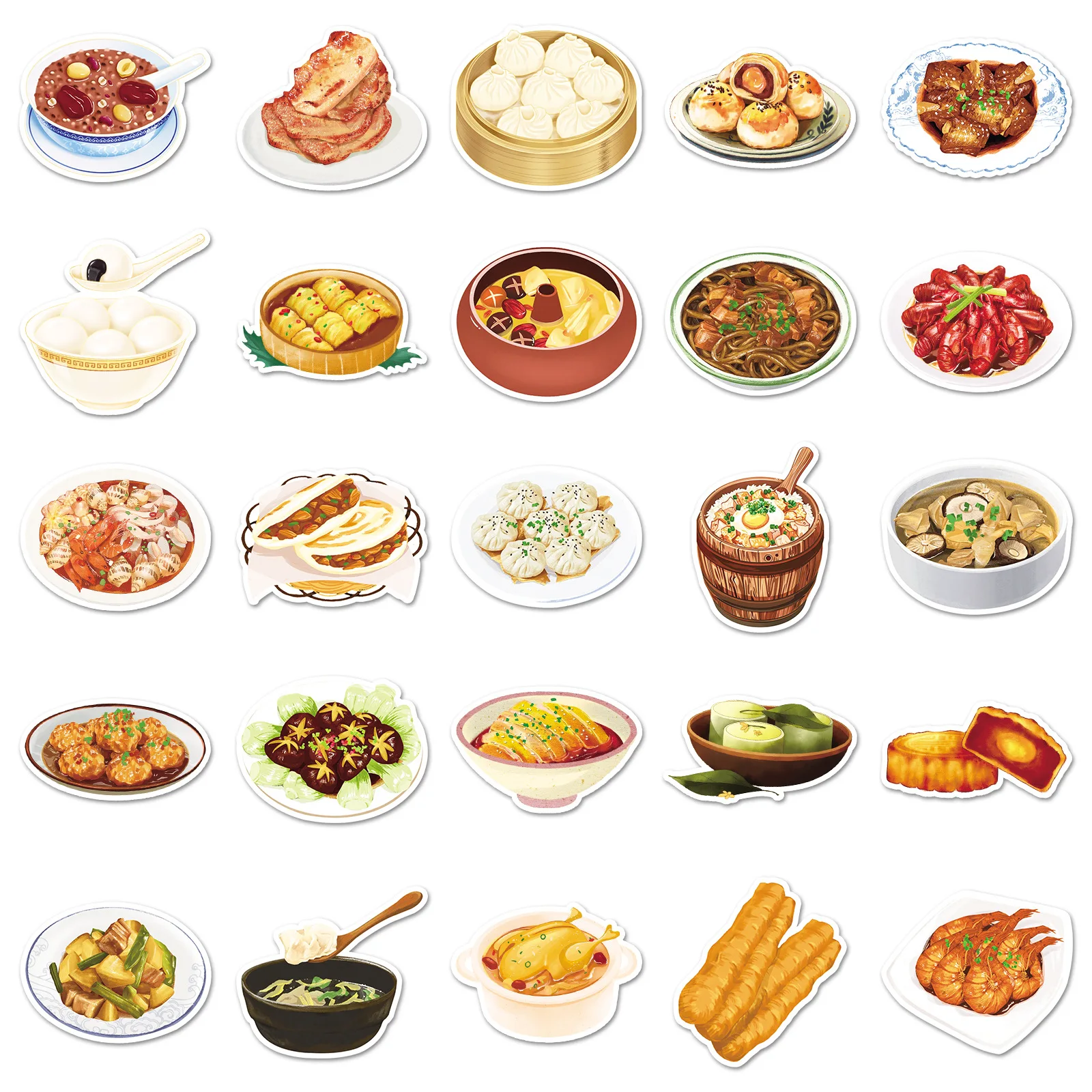 10/50PCS Traditional Chinese Food Stickers Cartoon Spring Rolls Dumplings Doodle Cute Decals Decoration Pencil Box Bookshelf
10/50PCS Traditional Chinese Food Stickers Cartoon Spring Rolls Dumplings Doodle Cute Decals Decoration Pencil Box Bookshelf