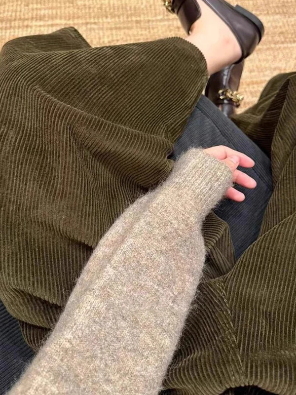 Вельветовые широкие брюки в стиле ретро в стиле милитари, свободные брюки прямого кроя для женщин больших размеров, весенняя мода, повседневная высокая одежда...
Вельветовые широкие брюки в стиле ретро в стиле милитари, свободные брюки прямого кроя для женщин больших размеров, весенняя мода, повседневная высокая одежда...